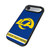 Los Angeles Rams Personalized Stripe Bump Phone Case for Apple iPhone