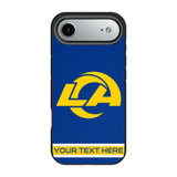 Los Angeles Rams Personalized Stripe Bump Phone Case for Apple iPhone