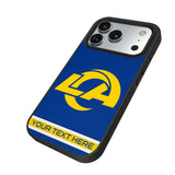 Los Angeles Rams Personalized Stripe Bump Phone Case for Apple iPhone