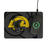 Los Angeles Rams Personalized Tilt 15-Watt Wireless Charger and Mouse Pad