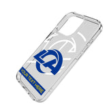 Los Angeles Rams Personalized Tilt Clear Phone Case for Apple iPhone