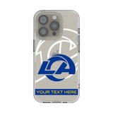 Los Angeles Rams Personalized Tilt Clear Phone Case for Apple iPhone