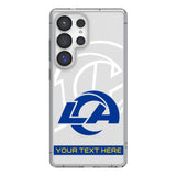 Los Angeles Rams Personalized Tilt Clear Phone Case for Samsung Galaxy