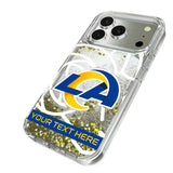 Los Angeles Rams Personalized Tilt Glitter Phone Case for Apple iPhone 17 Series