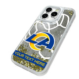 Los Angeles Rams Personalized Tilt Glitter Phone Case for Apple iPhone