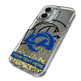 Los Angeles Rams Personalized Tilt Glitter Phone Case for Apple iPhone