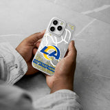 Los Angeles Rams Personalized Tilt Glitter Phone Case for Apple iPhone