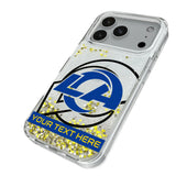 Los Angeles Rams Personalized Tilt Glitter Phone Case for Apple iPhone