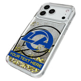 Los Angeles Rams Personalized Tilt Glitter Phone Case for Apple iPhone