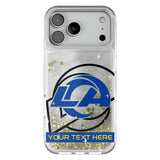 Los Angeles Rams Personalized Tilt Glitter Phone Case for Apple iPhone