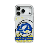 Los Angeles Rams Personalized Tilt Glitter Phone Case for Apple iPhone