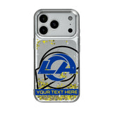 Los Angeles Rams Personalized Tilt Glitter Phone Case for Apple iPhone