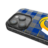 Los Angeles Rams Plaid Black Bling Phone Case for Apple iPhone
