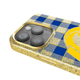 Los Angeles Rams Plaid Bling Phone Case for Apple iPhone