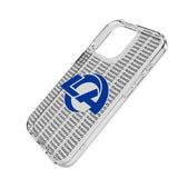 Los Angeles Rams Text Backdrop Clear Phone Case for Apple iPhone