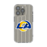 Los Angeles Rams Text Backdrop Clear Phone Case for Apple iPhone