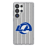 Los Angeles Rams Text Backdrop Clear Phone Case for Samsung Galaxy