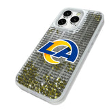 Los Angeles Rams Text Backdrop Glitter Phone Case for Apple iPhone