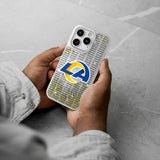 Los Angeles Rams Text Backdrop Glitter Phone Case for Apple iPhone