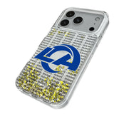 Los Angeles Rams Text Backdrop Glitter Phone Case for Apple iPhone