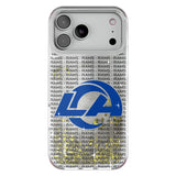 Los Angeles Rams Text Backdrop Glitter Phone Case for Apple iPhone