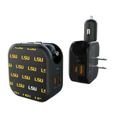 Louisiana State University Tigers Fashion Pattern 2 in 1 USB A/C Charger