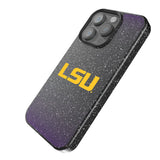 Louisiana State University Tigers Linen Black Bling Phone Case for Apple iPhone