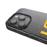 Louisiana State University Tigers Linen Black Bling Phone Case for Apple iPhone