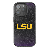 Louisiana State University Tigers Linen Black Bling Phone Case for Apple iPhone