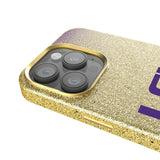Louisiana State University Tigers Linen Bling Phone Case for Apple iPhone