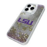 Louisiana State University Tigers Linen Glitter Phone Case for Apple iPhone