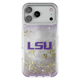 Louisiana State University Tigers Linen Glitter Phone Case for Apple iPhone