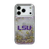 Louisiana State University Tigers Linen Glitter Phone Case for Apple iPhone