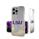 Louisiana State University Tigers Linen Glitter Phone Case for Apple iPhone
