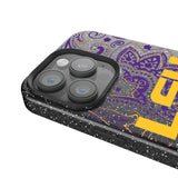 Louisiana State University Tigers Paisley Black Bling Phone Case for Apple iPhone