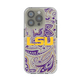 Louisiana State University Tigers Paisley Clear Phone Case for Apple iPhone