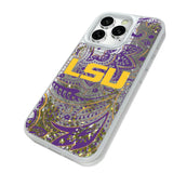 Louisiana State University Tigers Paisley Glitter Phone Case for Apple iPhone