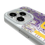 Louisiana State University Tigers Paisley Glitter Phone Case for Apple iPhone