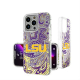 Louisiana State University Tigers Paisley Glitter Phone Case for Apple iPhone