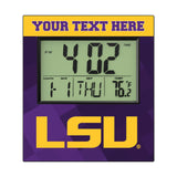 Louisiana State University Tigers Personalized Color Block Wall Clock