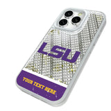 Louisiana State University Tigers Personalized EndZone Plus Glitter Phone Case for Apple iPhone