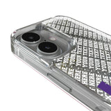 Louisiana State University Tigers Personalized EndZone Plus Glitter Phone Case for Apple iPhone
