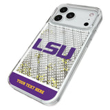 Louisiana State University Tigers Personalized EndZone Plus Glitter Phone Case for Apple iPhone