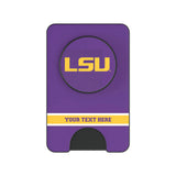Louisiana State University Tigers Personalized Endzone Solid PopSockets MagSafe-Compatible PopWallet+