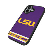 Louisiana State University Tigers Personalized Stripe Bump Phone Case for Apple iPhone