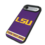 Louisiana State University Tigers Personalized Stripe Bump Phone Case for Apple iPhone