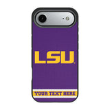 Louisiana State University Tigers Personalized Stripe Bump Phone Case for Apple iPhone