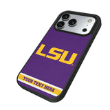 Louisiana State University Tigers Personalized Stripe Bump Phone Case for Apple iPhone