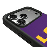 Louisiana State University Tigers Personalized Stripe Bump Phone Case for Apple iPhone