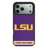 Louisiana State University Tigers Personalized Stripe Bump Phone Case for Apple iPhone
